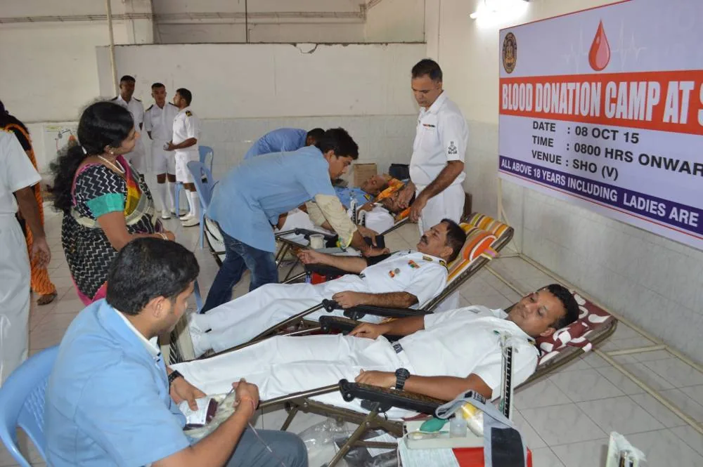 Healthcare camp with volunteers and medical team